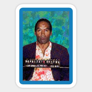 OJ Simpson Mugshot Sticker